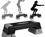 Aerobic Exercise Step Deck Adjustable Workout Aerobic Stepper w/Non-slip Surface SP37260GY 6085650597494