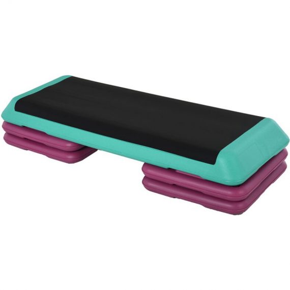 10/15/20cm Aerobic Steppers Compact Stepper for Indoor Exercise Workout - Black, Green, Purple - Homcom 5056399111976 5056399111976