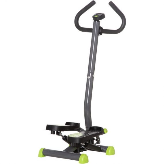 Twister Stepper Height Adjustable Step Machine w/ lcd Screen, Grey - Grey - Homcom 5056534591731 5056534591731
