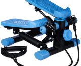 Stepper, Adjustable Resistance, with Expander, Speedometer and Step Counter, 170 x 31 x 33 cm, Black-Blue - Relaxdays 10020674_0_GB 4052025206741